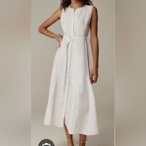 J. Crew White Midi Dress